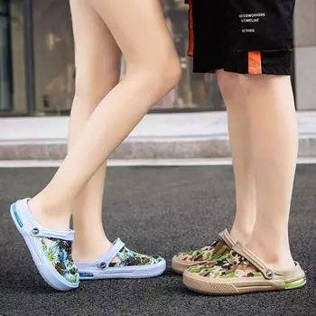 Мужские и женские пляжные сандалии унисекс, летние нескользящие удобные сабо, уличные тапочки 36 белый