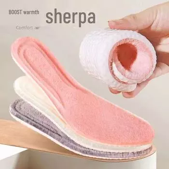 Мужские и женские плюшевые стельки из овечьей шерсти — утолщенные, дышащие, супермягкие, дезодорирующие, впитывающие пот, идеально подходят для длительного стояния. 45-46 жёлтый