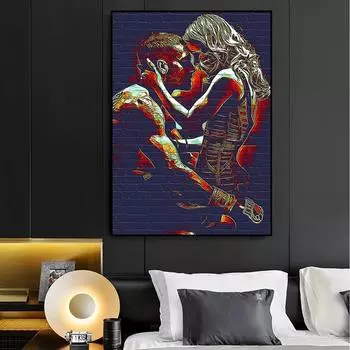 Мужские и женские постеры с фильмами, настенные принты на холсте, гостиная, поп-арт, украшение дома 21cm30cm NoFrame