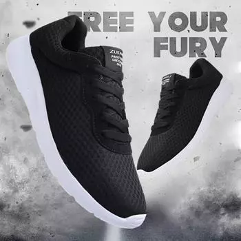 Мужские и женские повседневные кроссовки для бега, пары, дышащие кроссовки с сеткой, легкие кроссовки для ходьбы, трендовая спортивная обувь для тенниса 35 чёрный