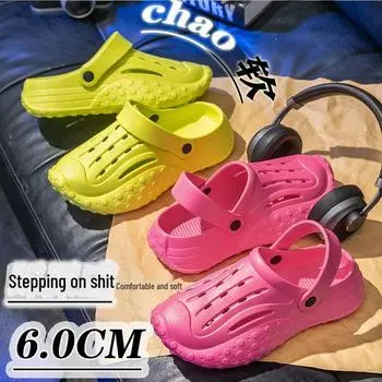 Мужские и женские повседневные пляжные сандалии на толстой подошве - летняя обувь, увеличивающая рост 40-41, One size smaller