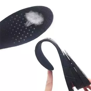 Мужские и женские приподнятые стельки, 2-слойная резиновая обувь с приподнятым верхом, комплект для подъема стельки от боли, 2 дюйма чёрный