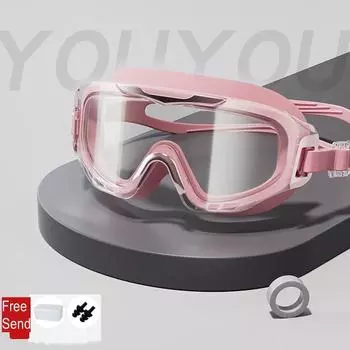 Мужские и женские противотуманные УФ-защитные очки с большой оправой, регулируемые, профессиональные очки для плавания, кепка с HD-видом, водонепроницаемые пляжные очки, очки EyeWear Other