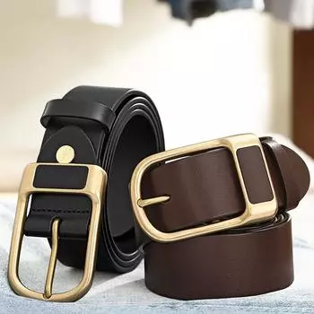 Мужские и женские ремни Повседневные ремни с пряжкой Ретро-тренд Мягкие ремни