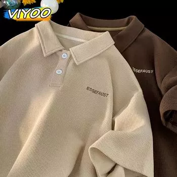 Мужские и женские рубашки-поло Y2K, футболки, топы с короткими рукавами, блузка, летняя одежда, уличная одежда, толстовки, мужские быстросохнущие рубашки M белый