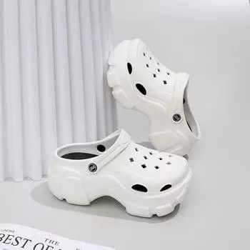 Мужские и женские садовые сабо — без шнуровки с регулируемым ремешком сзади — повседневные тапочки, унисекс, быстросохнущие сандалии, летняя противоскользящая пляжная обувь 40/41 белый