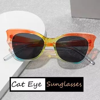 Мужские и женские солнцезащитные очки «кошачий глаз», новый дизайн, роскошные большие размеры для женщин, ретро, уличные очки UV400 для верховой езды, вождения