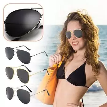 Мужские и женские солнцезащитные очки, ветрозащитные и песчаные для вождения, модные солнцезащитные очки One Size золотой