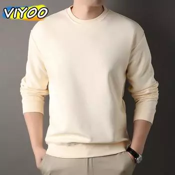 Мужские и женские свободные топы Хлопковые блузки Футболки с длинным рукавом Толстовки для мужчин Уличная мода Одежда Майки Пуловеры S белый