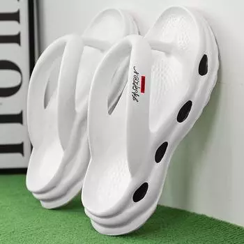 Мужские и женские тапочки Нескользящие тапочки шлепанцы мягкие толстые подошвы для душа ванны бассейна пляжа мужские EVA большого размера 39 чёрный