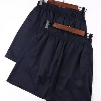 Мужские и женские темно-синие быстросохнущие баскетбольные шорты с эластичной талией, дышащей тканью и модным дизайном для стильного спортивного образа. L тёмно-синий