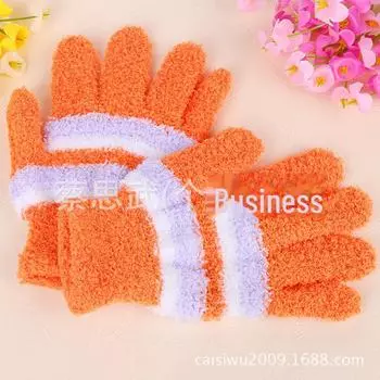 «Мужские и женские теплые бархатные перчатки Magic из плотного махрового жаккарда» Children Feather Down, Adult One Size