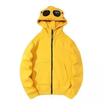 Мужские и женские толстовки Модная повседневная толстовка Свободный кардиган на молнии Толстовка с длинным рукавом и капюшоном L жёлтый