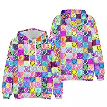 Мужские и женские толстовки с капюшоном для конкурса песни «Евровидение-2025» в уличном стиле Harajuku с графическим принтом и принтом XS