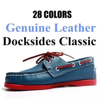 Мужские и женские туфли-лодочки из натуральной кожи, классические туфли-лодочки, мужские женские синие белые большие размеры 36-46, фирменные туфли на плоской подошве 2022A069 38