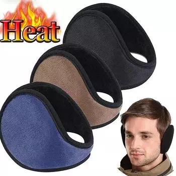 Мужские и женские ветрозащитные наушники, теплая защита для ушей, плотные пушистые плюшевые зимние теплые флисовые наушники, мягкие наушники для езды на велосипеде на открытом воздухе CN серый