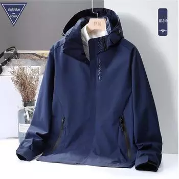 Мужские и женские ветрозащитные, водонепроницаемые черные тонкие куртки на весну/осень - модный тибетский бренд для активного отдыха Men s Dark Blue