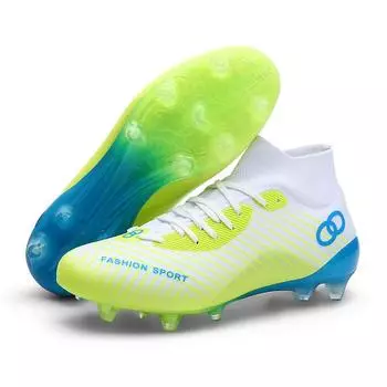Мужские и женские высокие плетеные шипы и сломанные гвозди Взрослые футбольные бутсы Детские игровые тренировочные бутсы для школьников 35