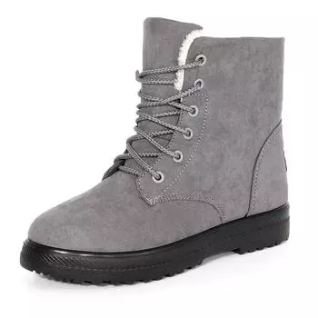 Мужские и женские зимние ботинки для пар, новые ботинки Martin, зимние теплые, большого размера, на платформе 35 чёрный