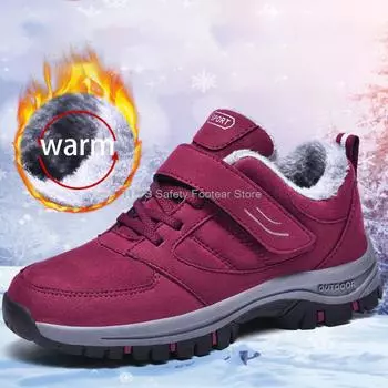 Мужские и женские зимние ботинки, теплая мягкая зимняя обувь, походная обувь для улицы, осенняя повседневная обувь для мамы и папы, ботинки Cutton, ботильоны 35