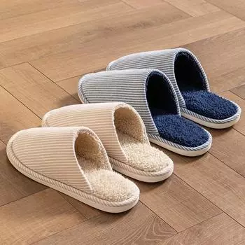 Мужские и женские зимние домашние тапочки из плюша и хлопка с нескользящей поверхностью Fits 34-35