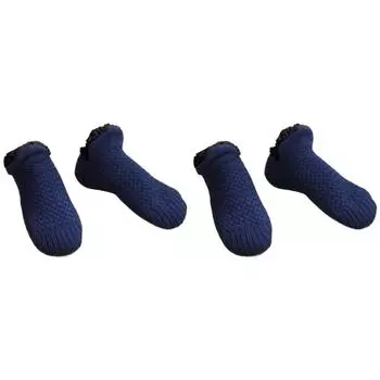 Мужские и женские зимние домашние тапочки носки пушистые носки для пола (Темно-синий 26см)