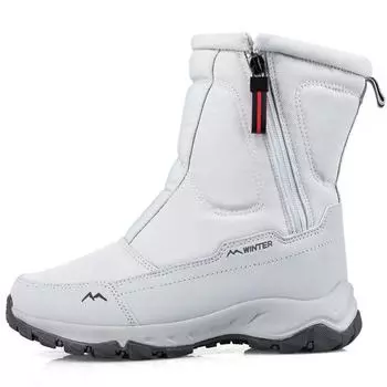 Мужские и женские зимние меховые утепленные водонепроницаемые уютные теплые непродуваемые легкие водонепроницаемые нескользящие сноубутсы для пешего туризма 36