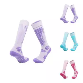 Мужские и женские зимние шерстяные лыжные носки длинные толстые теплые носки M