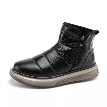 Мужские и женские зимние супер теплые ботинки, зимние кроссовки, модные зимние ботинки на толстой подошве, обувь для пар больших размеров, 665 45 чёрный