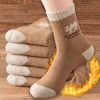 Мужские и женские зимние утолщенные теплые носки из верблюжьей махровой шерсти в северном стиле XXL(40-46)