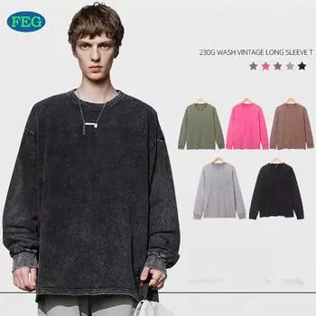 Мужские или женские винтажные футболки с длинным рукавом с эффектом кислотной стирки, модные уличные футболки унисекс M чёрный
