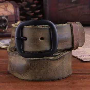 Мужские индивидуальные ремни высшего качества из натуральной коровьей кожи в стиле вестерн, ретро, из коровьей кожи для мужчин 130CM чёрный