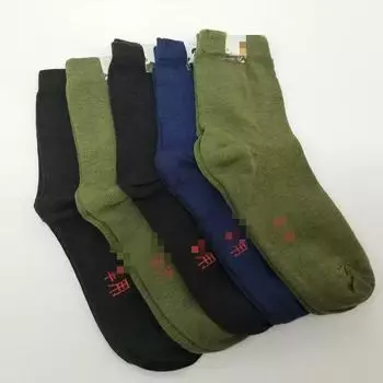 Мужские износостойкие носки средней длины армейского зеленого цвета для осени и зимы — теплые, прочные и долговечные для бизнеса или занятий спортом One Size