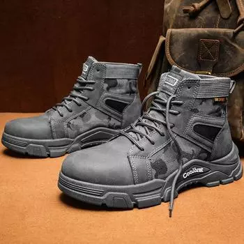 Мужские камуфляжные ботинки для активного отдыха, ботинки для пустыни, всесезонные, новые, мягкая подошва, нескользящие походные ботинки, модные повседневные ботинки, рабочие ботинки 39