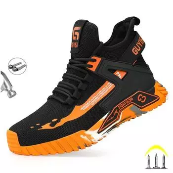 Мужские камуфляжные ботинки, неразрушимая безопасная рабочая обувь со стальным носком, нескользящая мужская обувь с защитой от проникновения ногтей 39