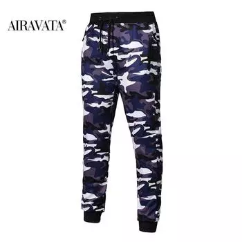 Мужские камуфляжные брюки с карманами для тренировок, эластичные леггинсы для йоги S серый