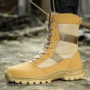 Мужские камуфляжные полевые тренировочные военные ботинки импортные торговые большие размеры высокие уличные военные ботинки полевые пляжные ботинки настоящие боевые ботинки 37 камуфляжный