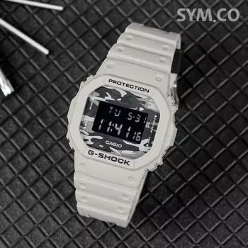 Мужские камуфляжные серые уретановые часы Casio G-Shock DW-5600CA-8