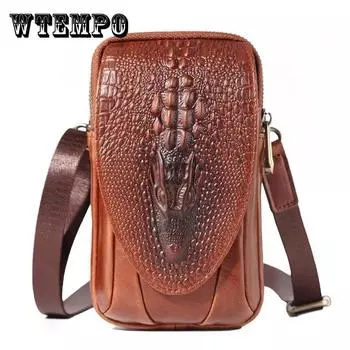 Мужские карманы для мобильных телефонов из натуральной кожи, ремень, верхний слой, ремень из воловьей кожи, многофункциональная сумка на плечо 18cm*5cm*10.5cm