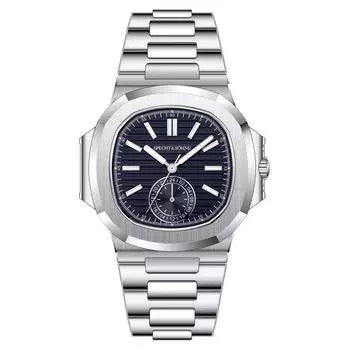 Мужские классические часы Specht & Shne 5980, японский механизм VH60, люминесцентные, AR-покрытие, сапфировое стекло, стальные наручные часы, водонепроницаемость 50 м синий