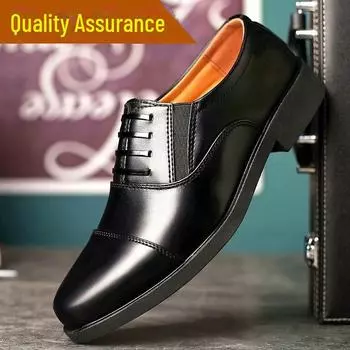 Мужские классические кожаные туфли с тремя острыми носами, имитацией шнуровки, трехшарнирный дизайн для осени. Foot cover; 42