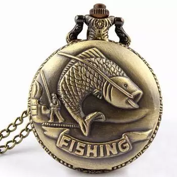 Мужские классические мужские карманные часы в стиле стимпанк с римским циферблатом и карпом с цепочкой