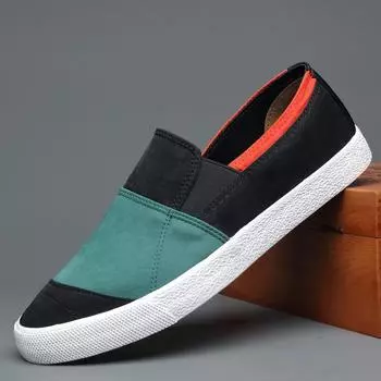 Мужские классические парусиновые туфли повседневные кроссовки мужские ленивые туфли мокасины мужские лоферы без застежек вымытые джинсовые повседневные лоферы на плоской подошве ghn6 6.5 серый