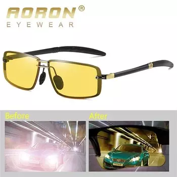 Мужские классические поляризованные солнцезащитные очки ночного видения, модные ночные антибликовые очки для вождения, уличные солнцезащитные очки для водителя