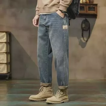 Мужские классические ретро-джинсы свободного кроя Street 34 (160 lbs)