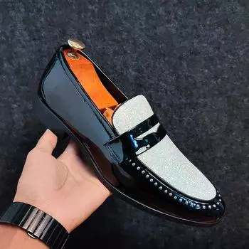 Мужские классические свадебные туфли в британском стиле, стильные повседневные кожаные легкие мокасины, удобные туфли на плоской подошве для ходьбы на открытом воздухе 38 радужный