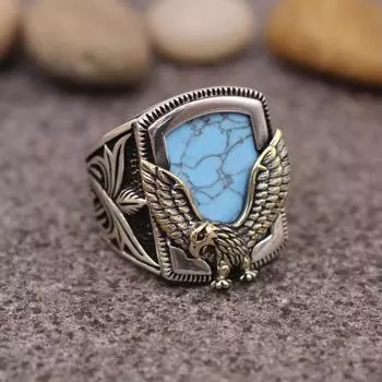 Мужские кольца Креативные кольца в форме орла с крыльями Летающие кольца Мужские кольца No. 7
