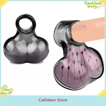 Мужские кольца на пенис крайней плоти, клетка целомудрия с рукавом мошонки, секс-игрушки для мужчин, кольцо на член для яичка, игры для взрослых, задержка эякуляции