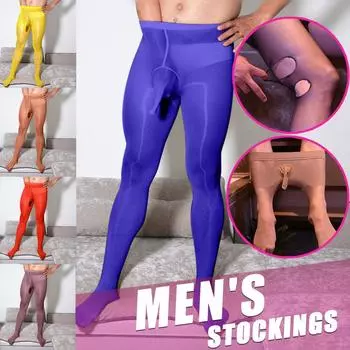 Мужские колготки без ног, нейлоновые колготки, открытое сексуальное нижнее белье Free size