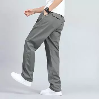 Мужские комбинезоны большого размера с несколькими карманами, прямые свободные хлопковые брюки-карго, весенне-осенние мужские спортивные брюки на открытом воздухе M темно серый